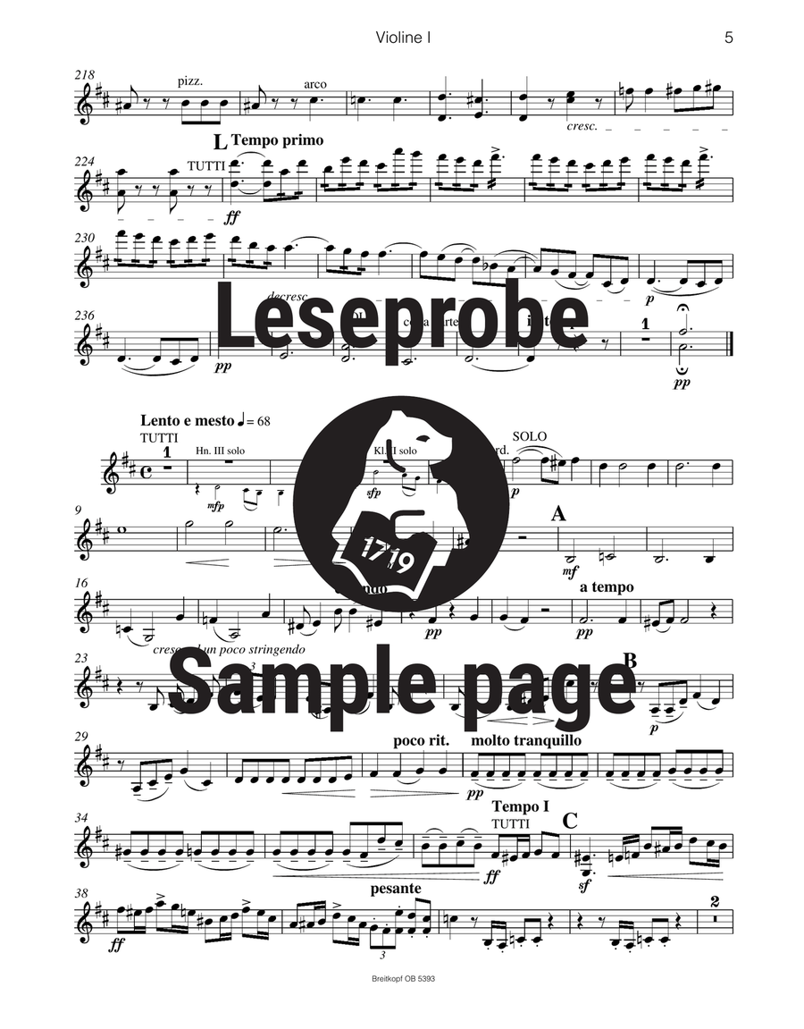 Flute Concerto in D major Op. 283 Orchestra scores gallery preview page 5