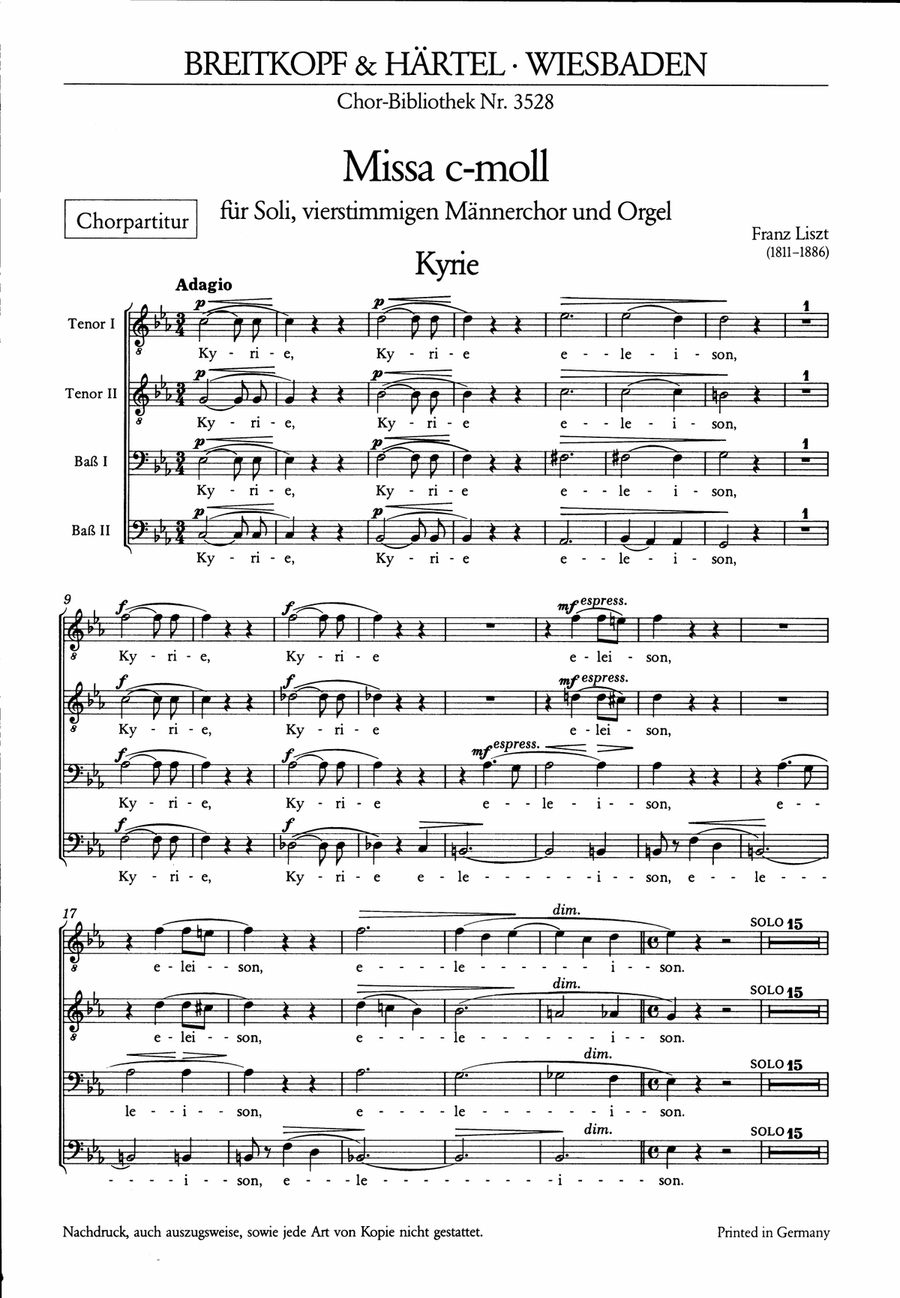 Missa in C minor Missa in C minor TTBB scores gallery preview page 2