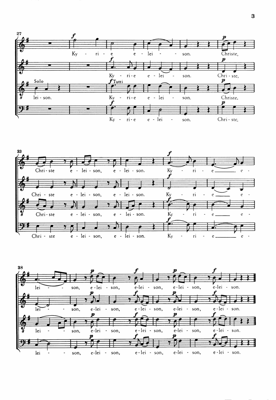 Missa brevis in G K. 140 (App. C 1.12) 4-Part scores gallery preview page 3
