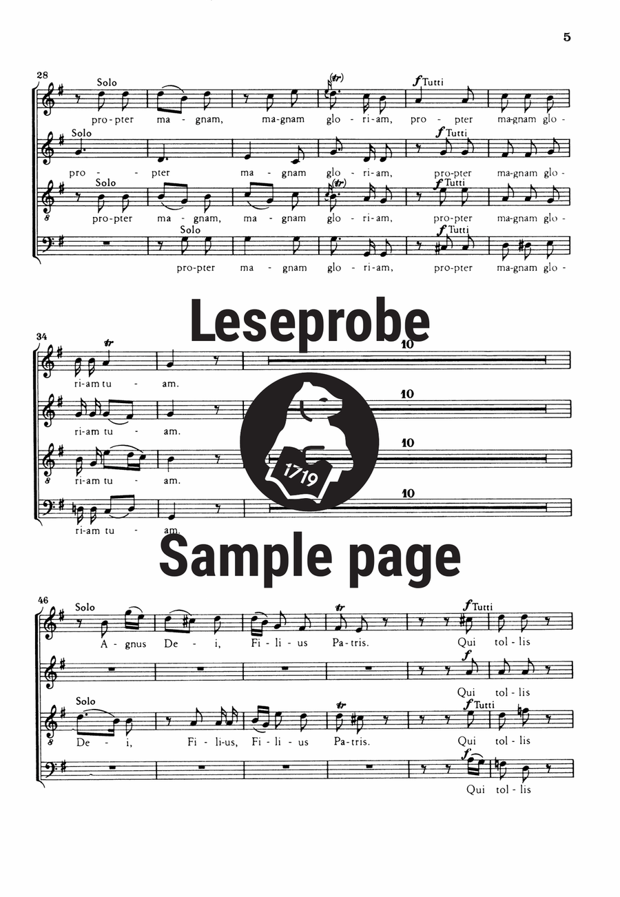 Missa brevis in G K. 140 (App. C 1.12) 4-Part scores gallery preview page 5