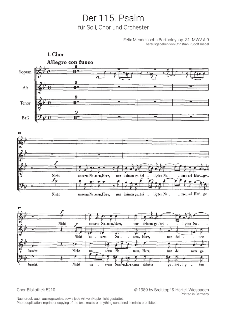 Psalm 115 Op. 31 MWV A 9 “Nicht unserm Namen, Herr” SSAATTBB scores gallery preview page 2