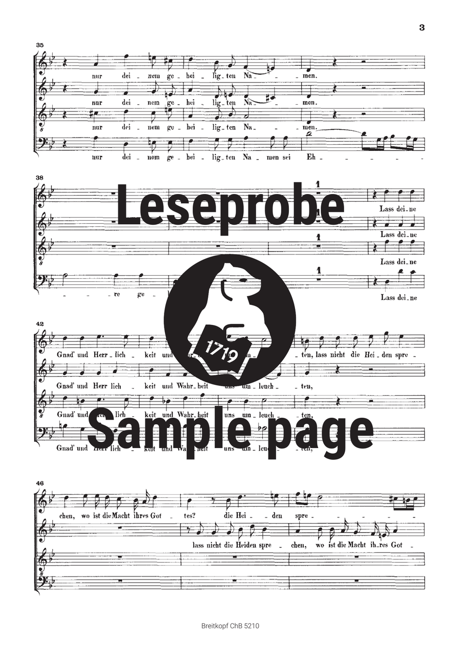 Psalm 115 Op. 31 MWV A 9 “Nicht unserm Namen, Herr” SSAATTBB scores gallery preview page 4