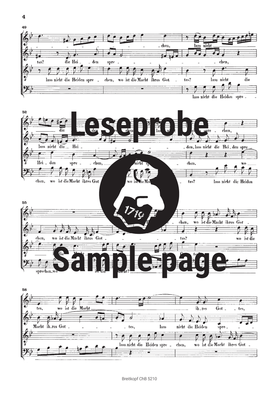 Psalm 115 Op. 31 MWV A 9 “Nicht unserm Namen, Herr” SSAATTBB scores gallery preview page 5