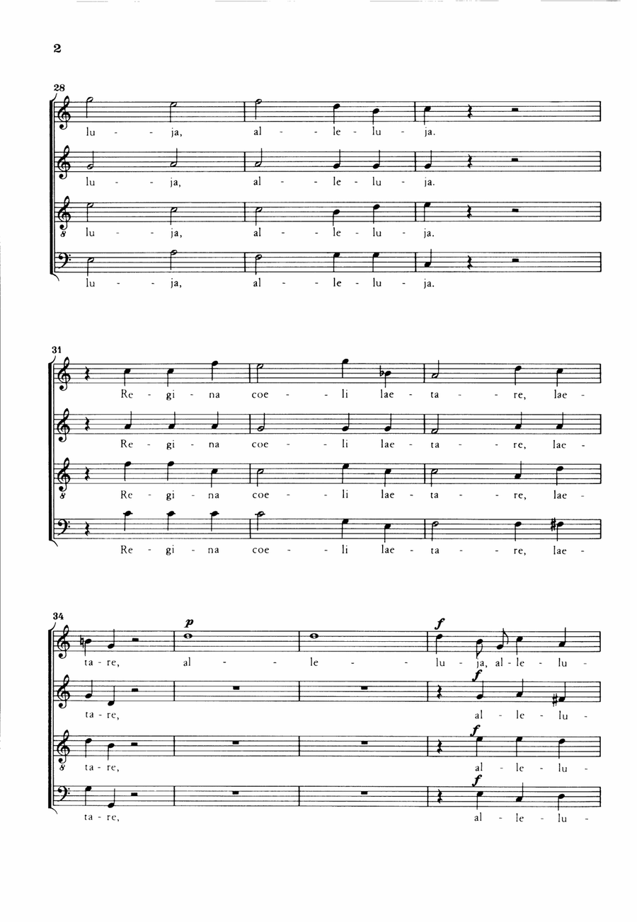 Regina coeli in C major K. 108 (74d) 4-Part scores gallery preview page 3