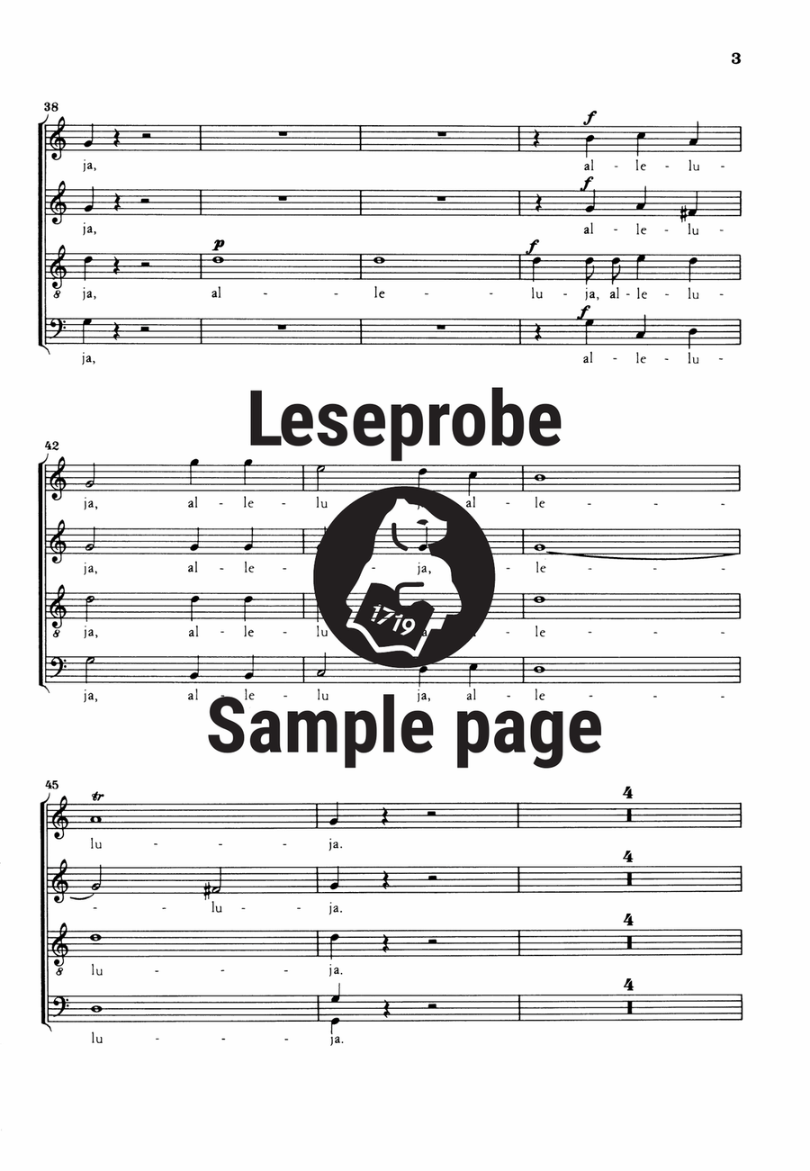 Regina coeli in C major K. 108 (74d) 4-Part scores gallery preview page 4