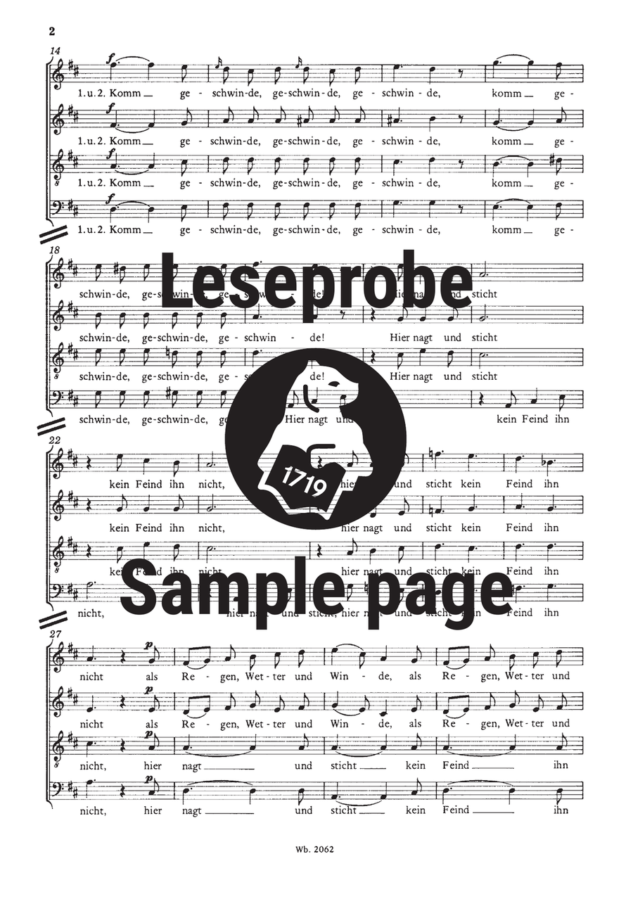 Unter des Laubdachs Hut A Cappella scores gallery preview page 3
