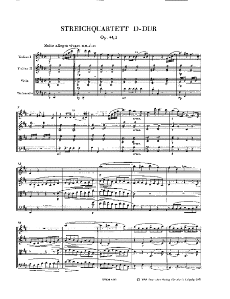 Leipzig Edition of the Works of Felix Mendelssohn Bartholdy String Quartet scores gallery preview page 2