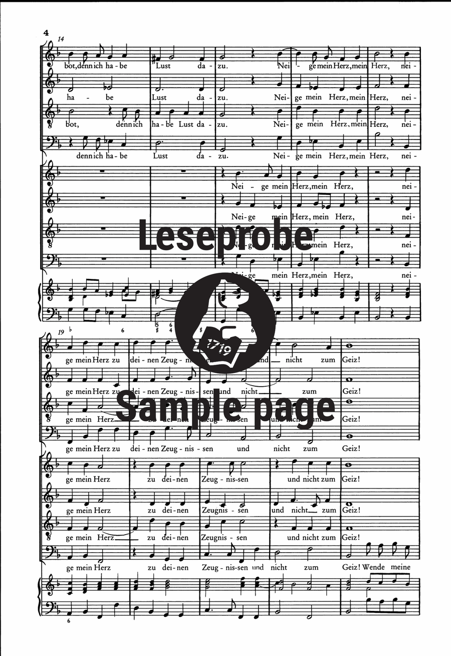 Der Schwanengesang. Des Königs und Propheten Davids 119. Psalm A Cappella scores gallery preview page 5