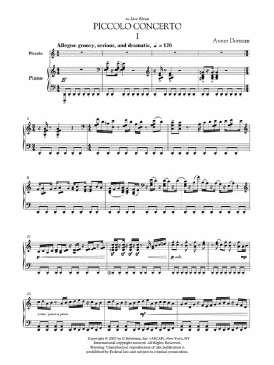 Piccolo Concerto Piccolo Concerto Piccolo scores gallery preview page 4