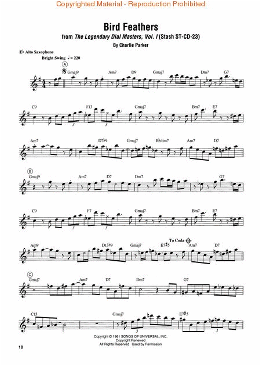 Charlie Parker Collection Alto Saxophone scores gallery preview page 3