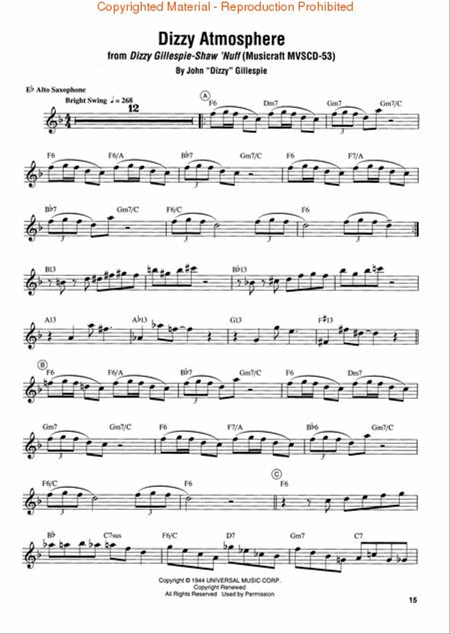 Charlie Parker Collection Alto Saxophone scores gallery preview page 4