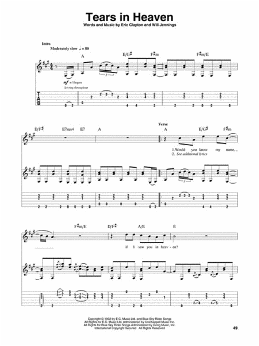 Eric Clapton Eric Clapton Guitar Tablature scores gallery preview page 5