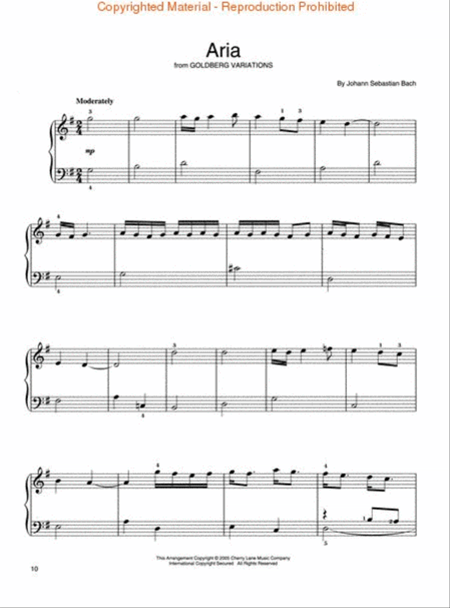 Bach's Most Beautiful Melodies Easy Piano scores gallery preview page 3