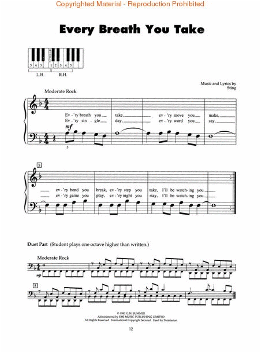 Pop Super Hits Easy Piano scores gallery preview page 4