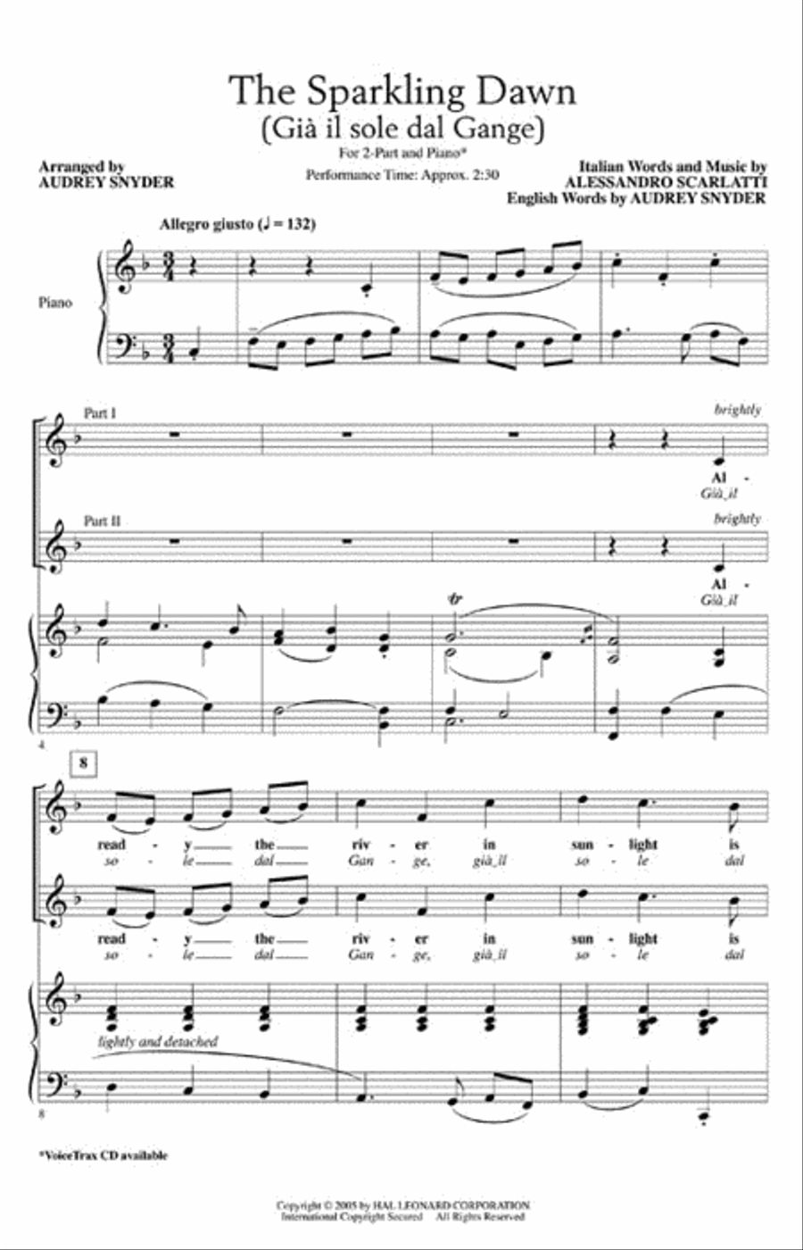 The Sparkling Dawn The Sparkling Dawn 2-Part scores gallery preview page 2