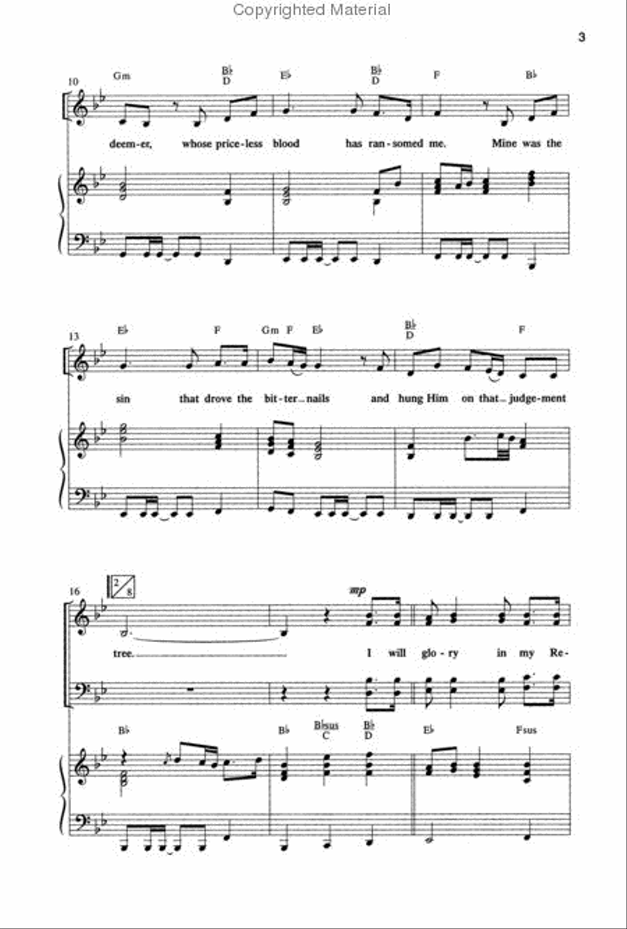 I Will Glory In My Redeemer - Anthem 4-Part scores gallery preview page 3