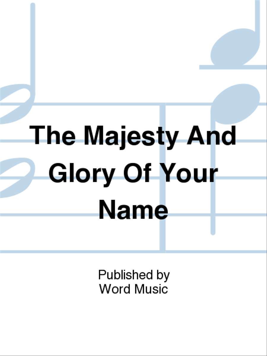 The Majesty And Glory Of Your Name - Orchestration Choir scores gallery preview page 1
