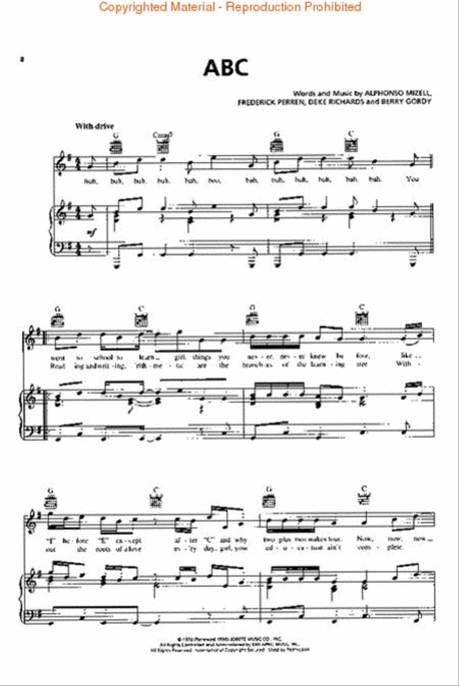 Best of the Jackson 5 Piano, Vocal, Guitar scores gallery preview page 2