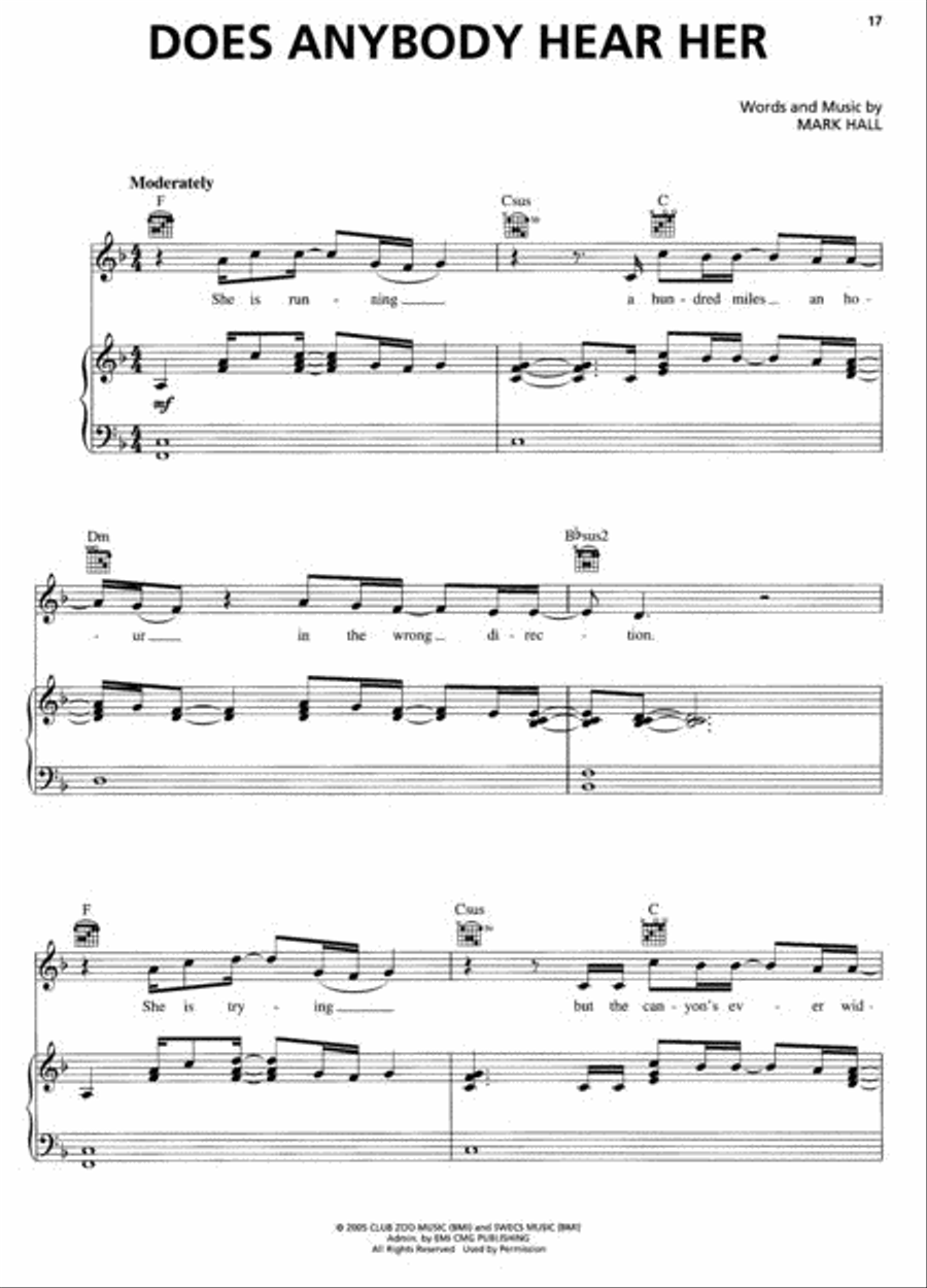 Casting Crowns - Lifesong Piano, Vocal, Guitar scores gallery preview page 2