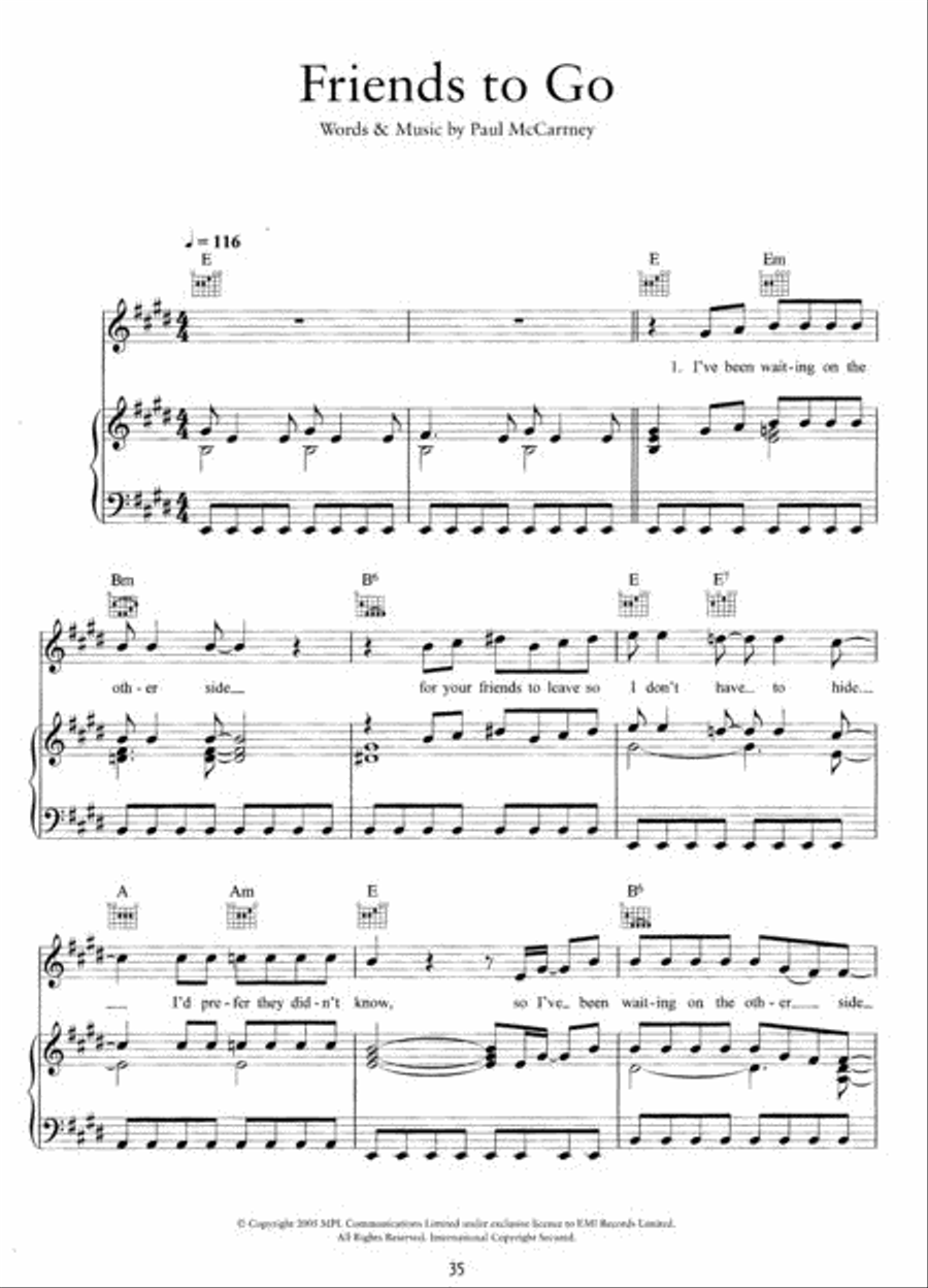 Paul McCartney - Chaos and Creation in the Backyard Piano, Vocal, Guitar scores gallery preview page 2