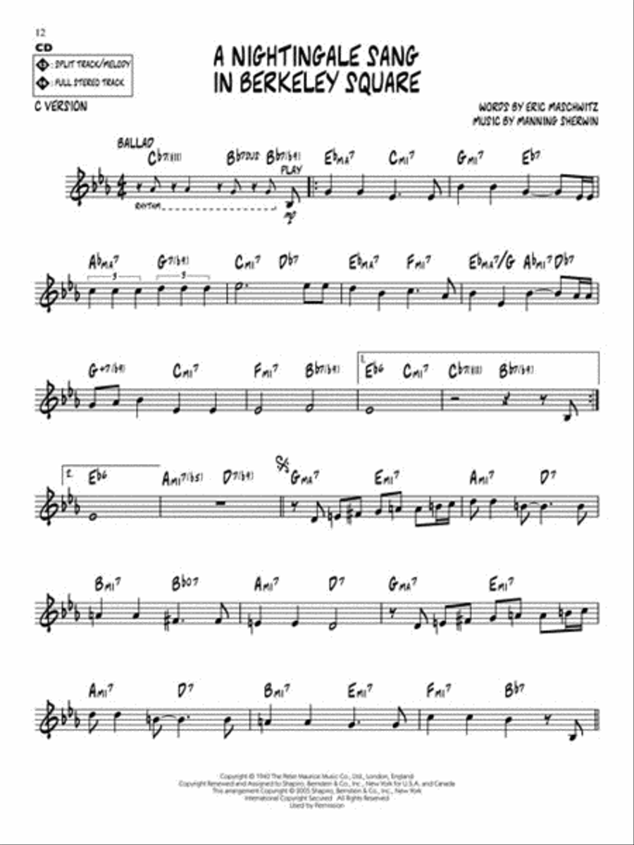 Classic Jazz Ballads C Instrument scores gallery preview page 4