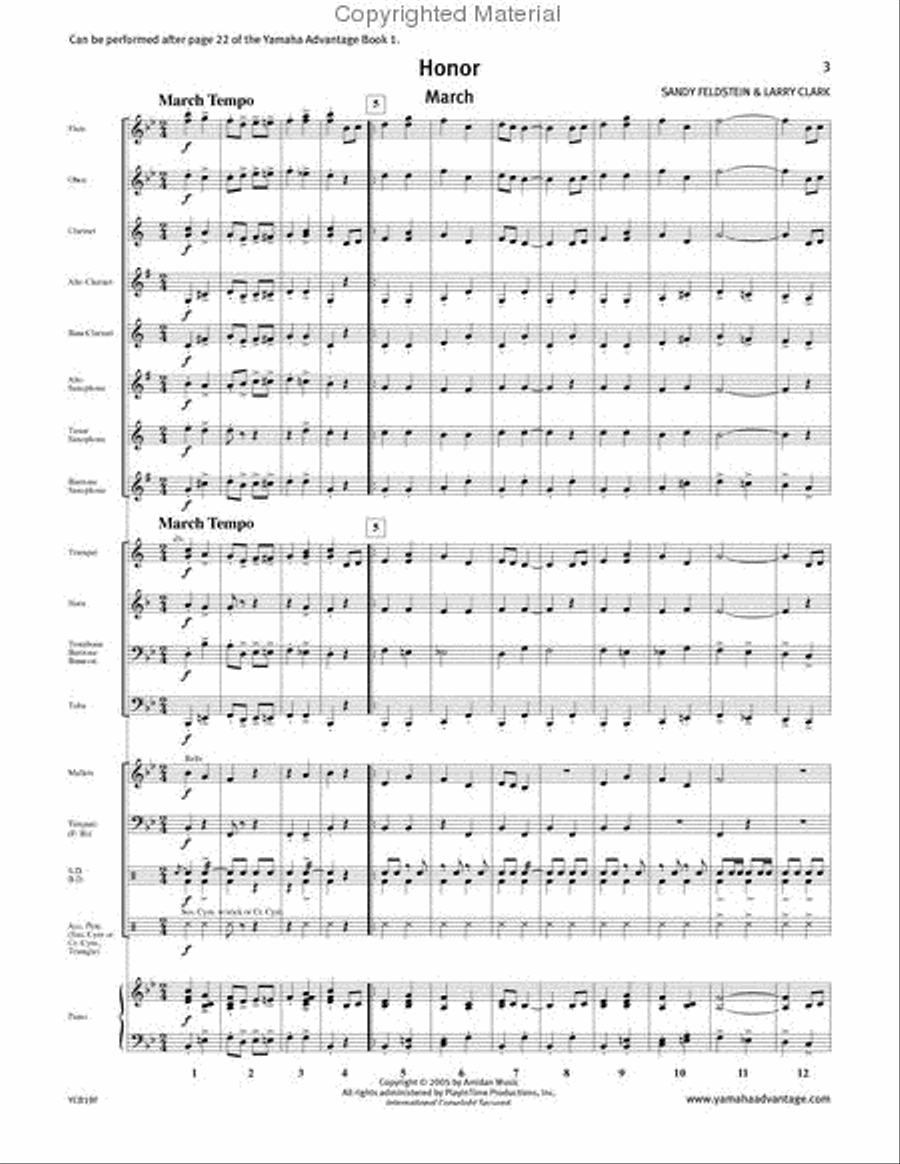 Honor March Honor March Concert Band scores gallery preview page 2