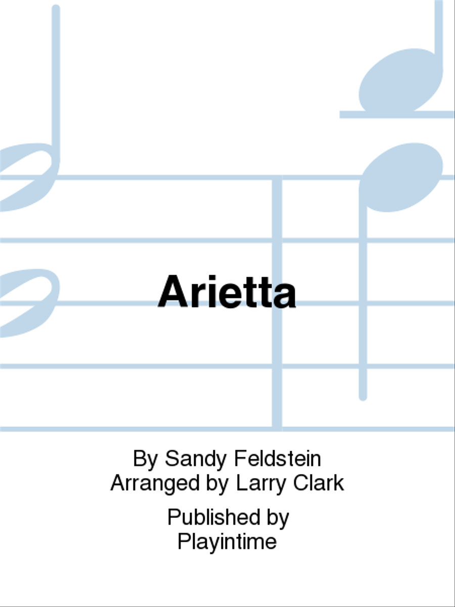 Arietta by Sandy Feldstein Percussion - Sheet Music