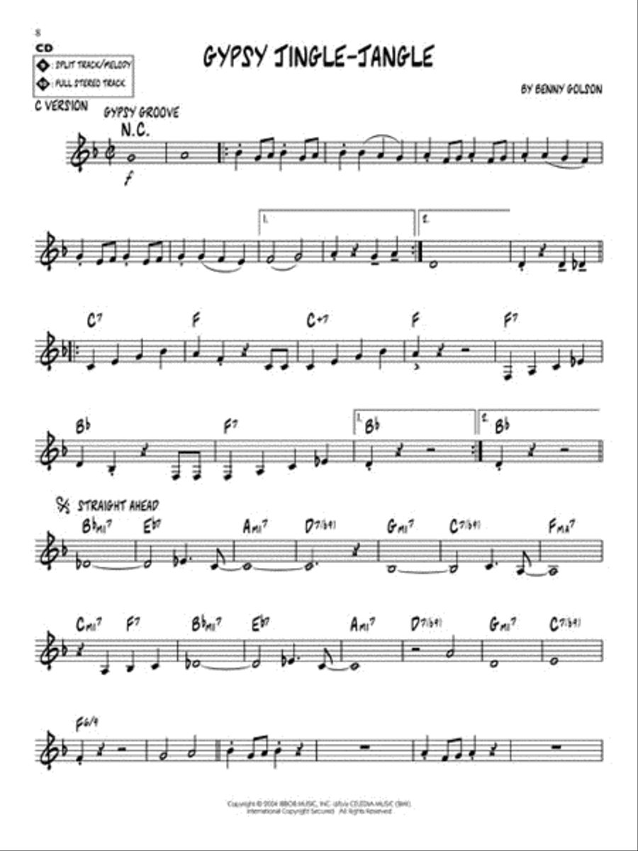 Benny Golson C Instrument scores gallery preview page 3
