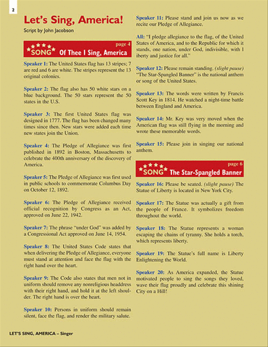 Let's Sing, America! Choir scores gallery preview page 2