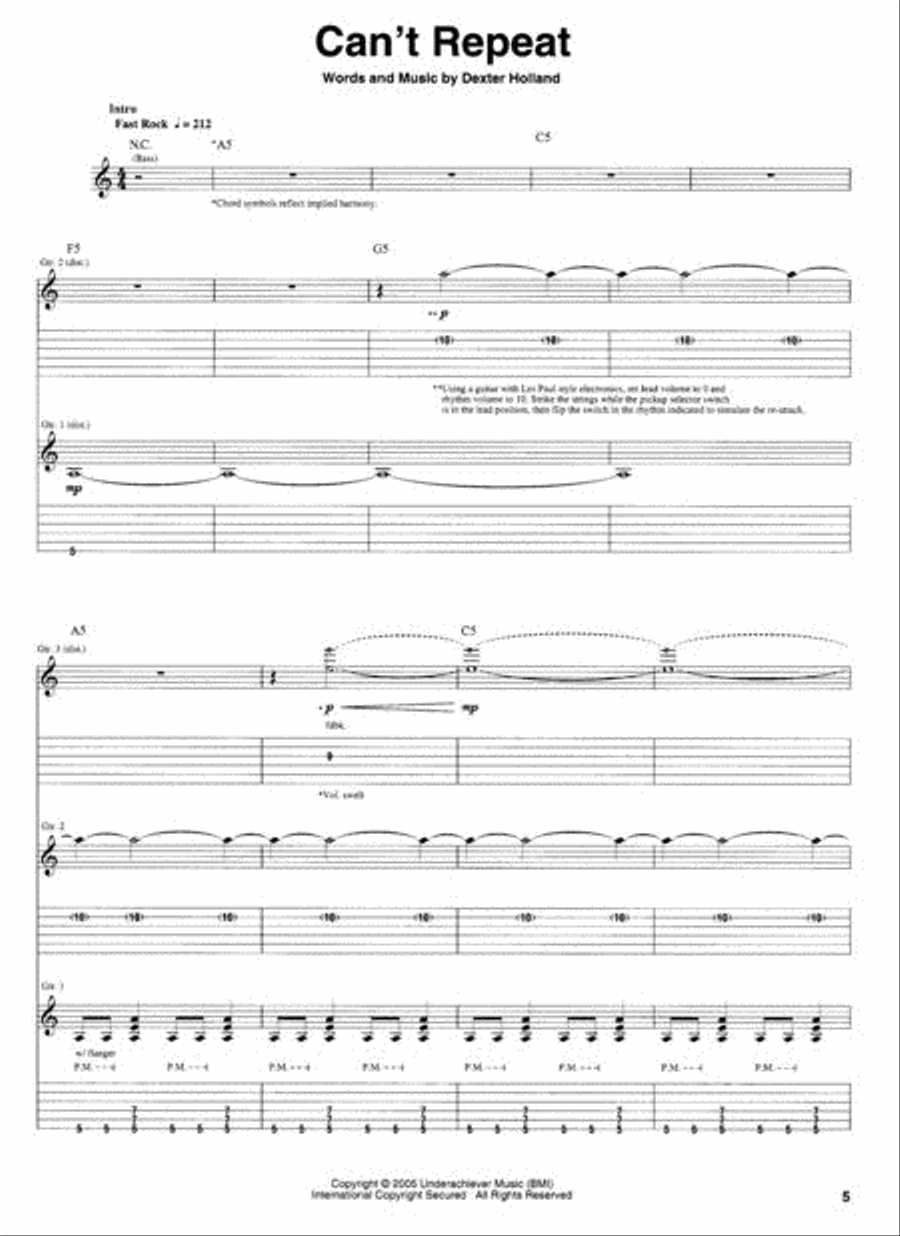 The Offspring – Greatest Hits Electric Guitar scores gallery preview page 2