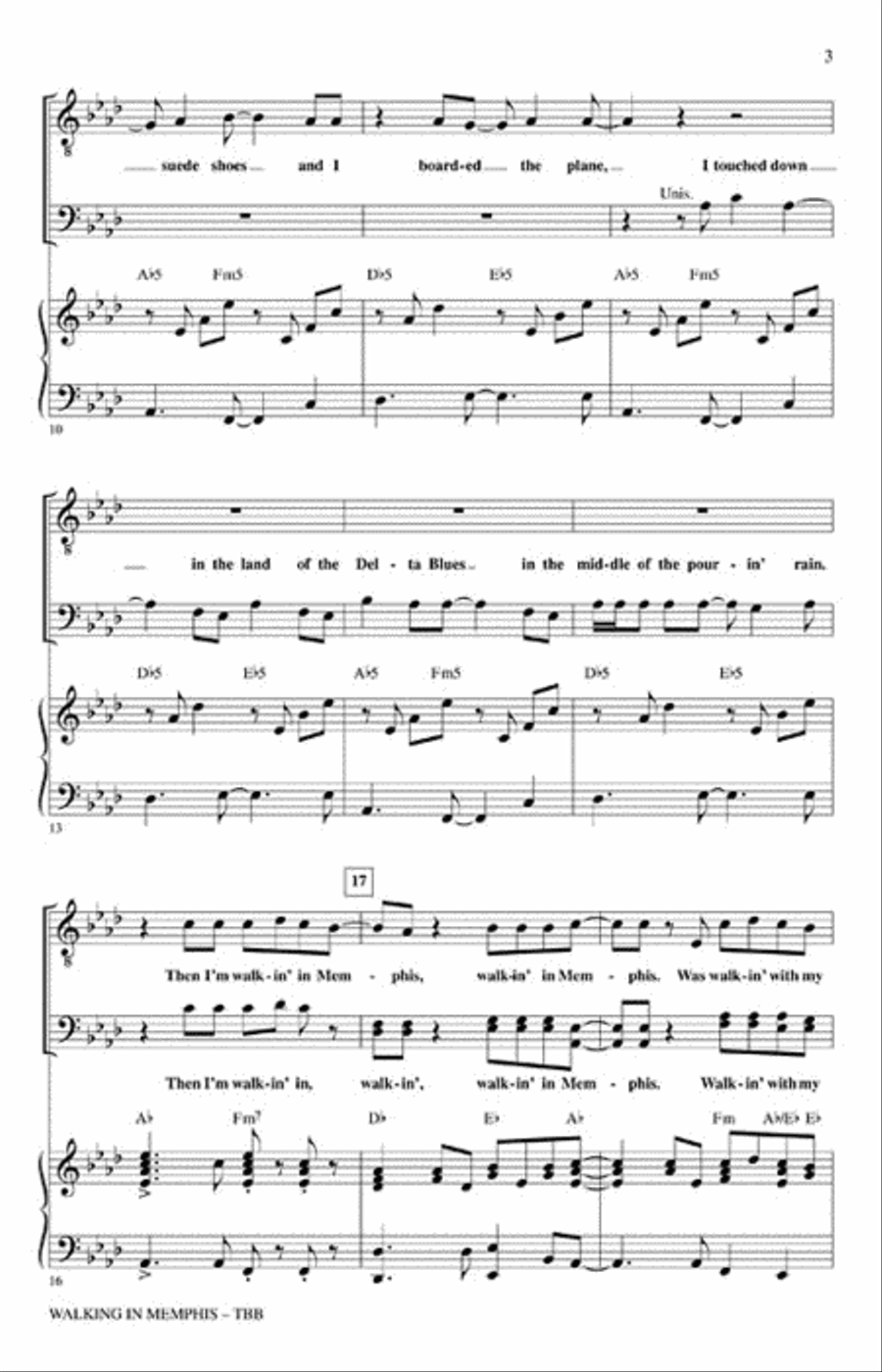 Walking in Memphis Walking in Memphis 3-Part scores gallery preview page 3