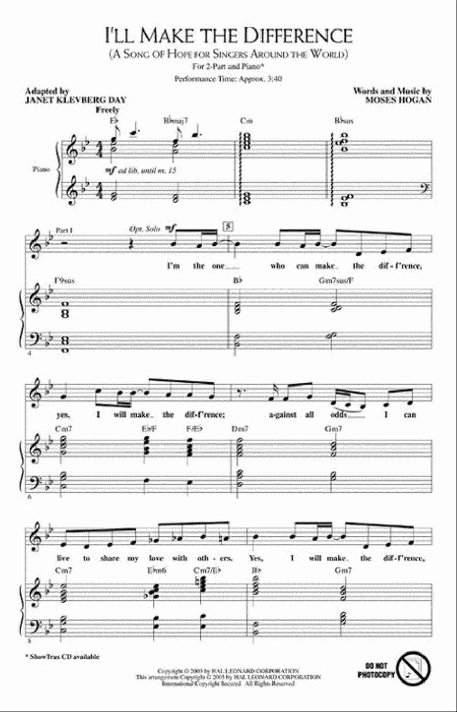 I'll Make the Difference I'll Make the Difference 2-Part scores gallery preview page 2