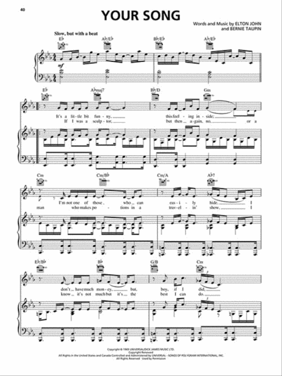 Elton John Hits Piano, Vocal, Guitar scores gallery preview page 4