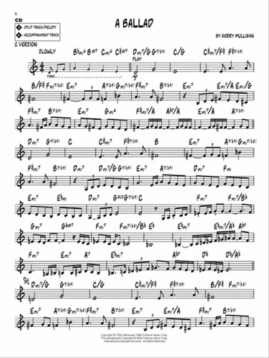 Gerry Mulligan Classics C Instrument scores gallery preview page 4
