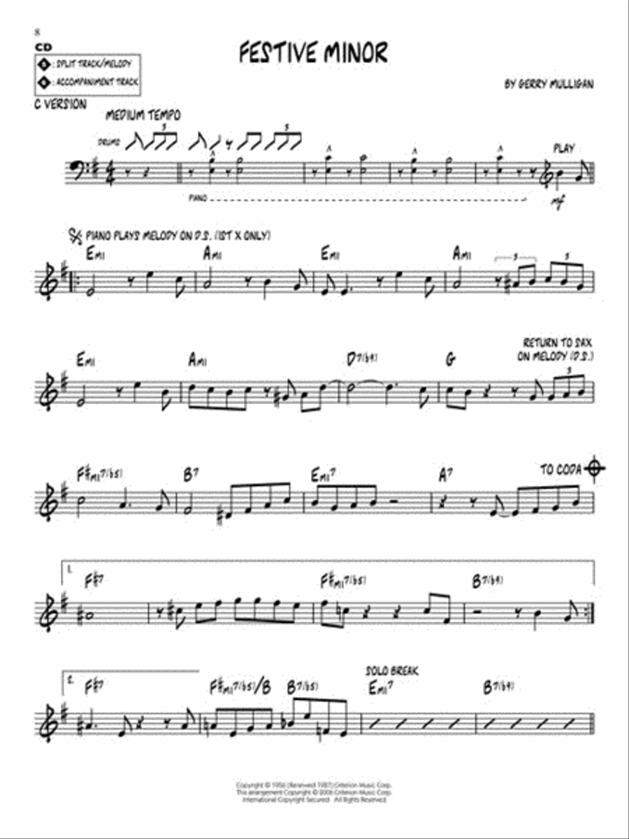 Gerry Mulligan Classics C Instrument scores gallery preview page 6