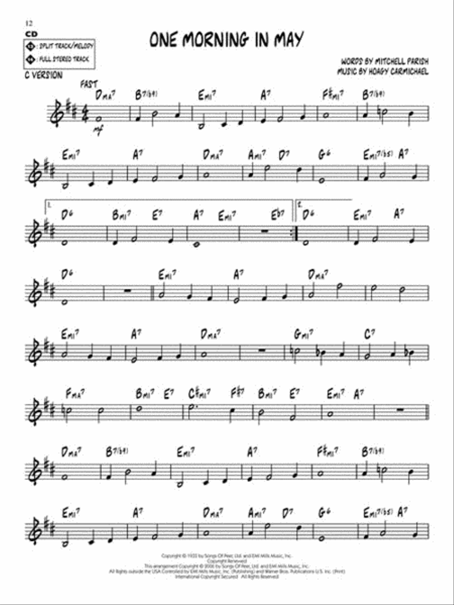 Georgia on My Mind & Other Songs by Hoagy Carmichael C Instrument scores gallery preview page 6