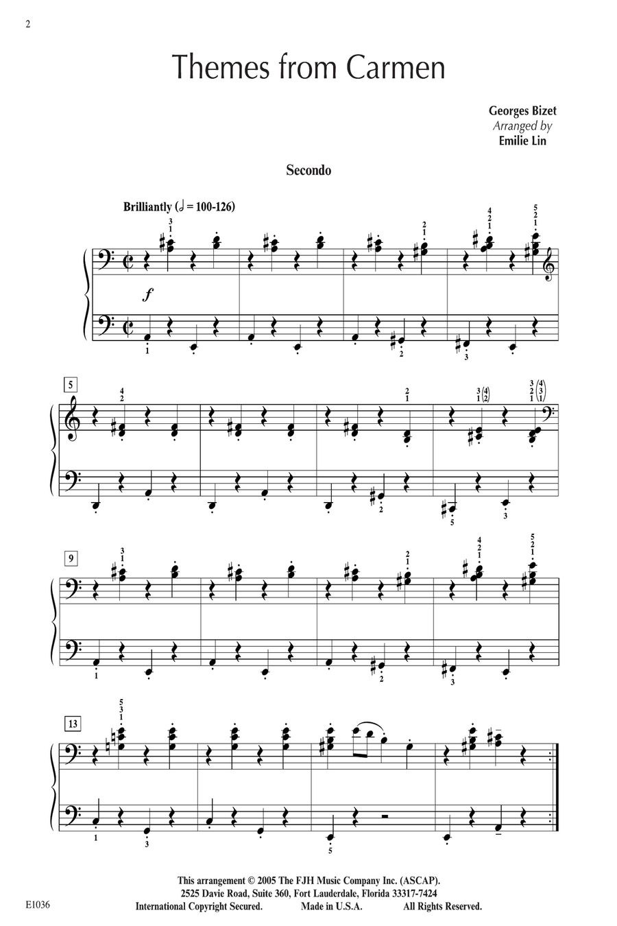 Themes from Carmen Themes from Carmen Piano Method scores gallery preview page 2
