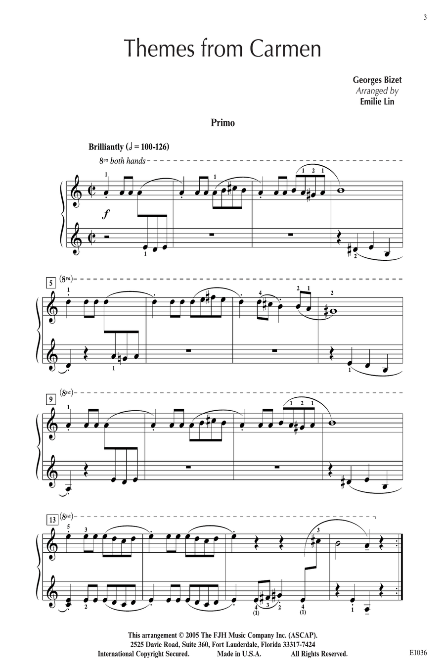 Themes from Carmen Themes from Carmen Piano Method scores gallery preview page 3