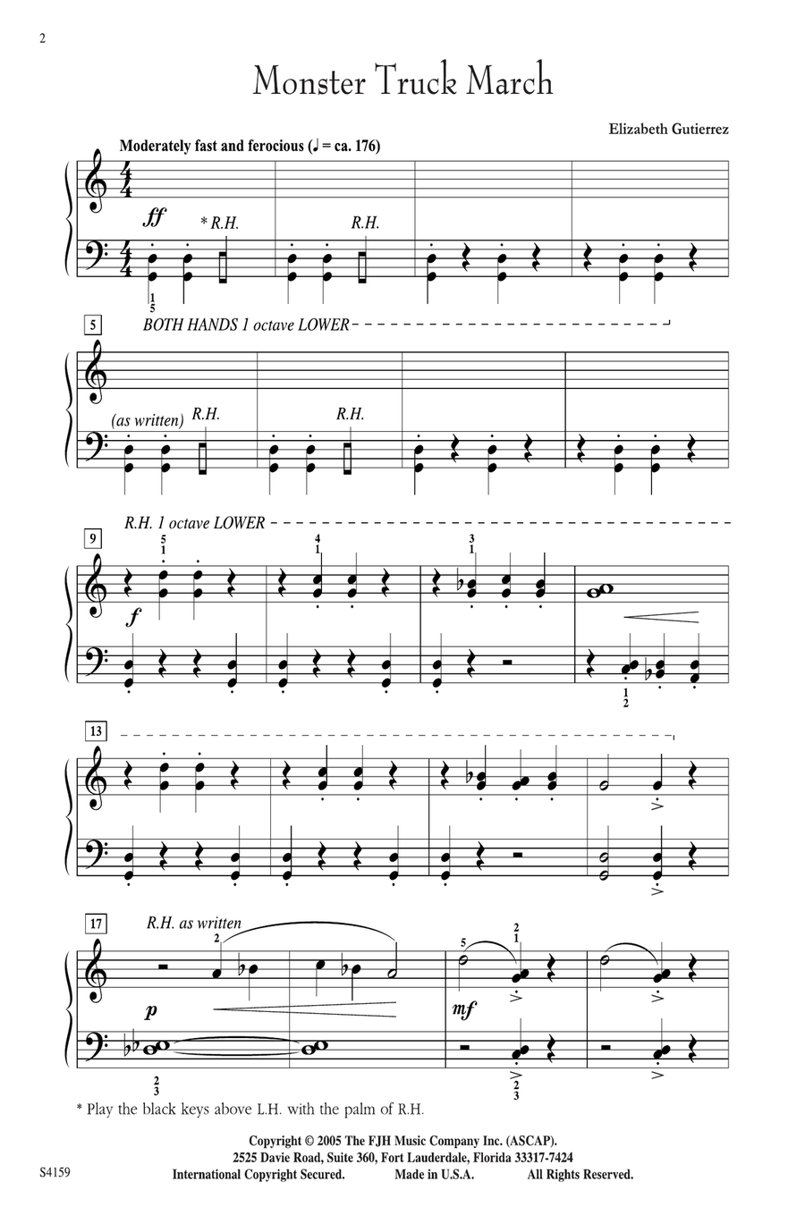 Monster Truck March Monster Truck March Easy Piano scores gallery preview page 2