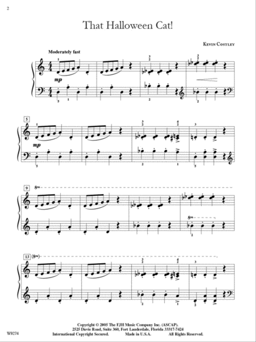 That Halloween Cat! Piano Solo scores gallery preview page 2