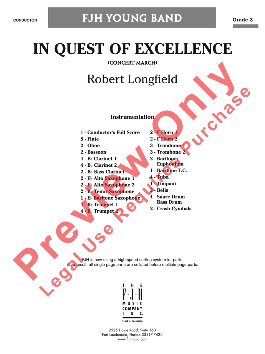 In Quest of Excellence In Quest of Excellence Concert Band scores gallery preview page 2