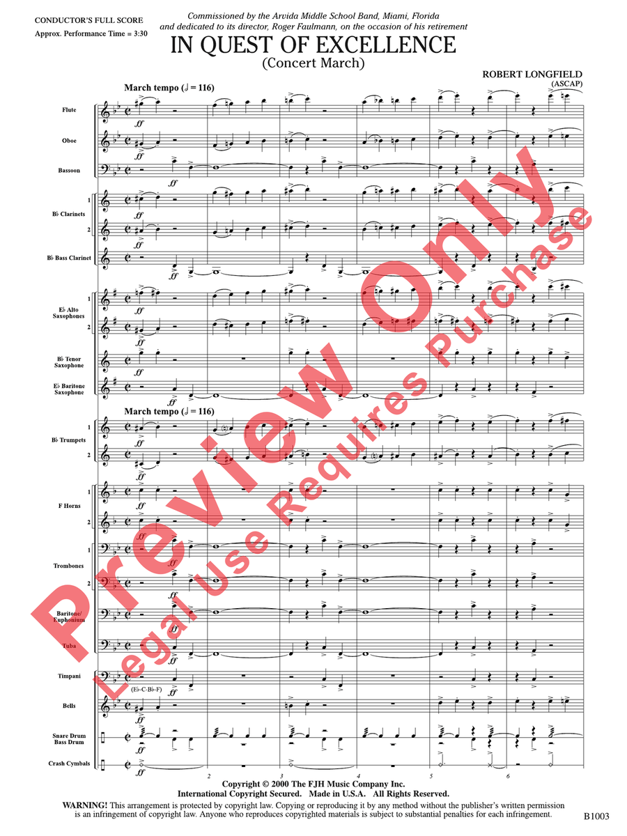 In Quest of Excellence In Quest of Excellence Concert Band scores gallery preview page 4