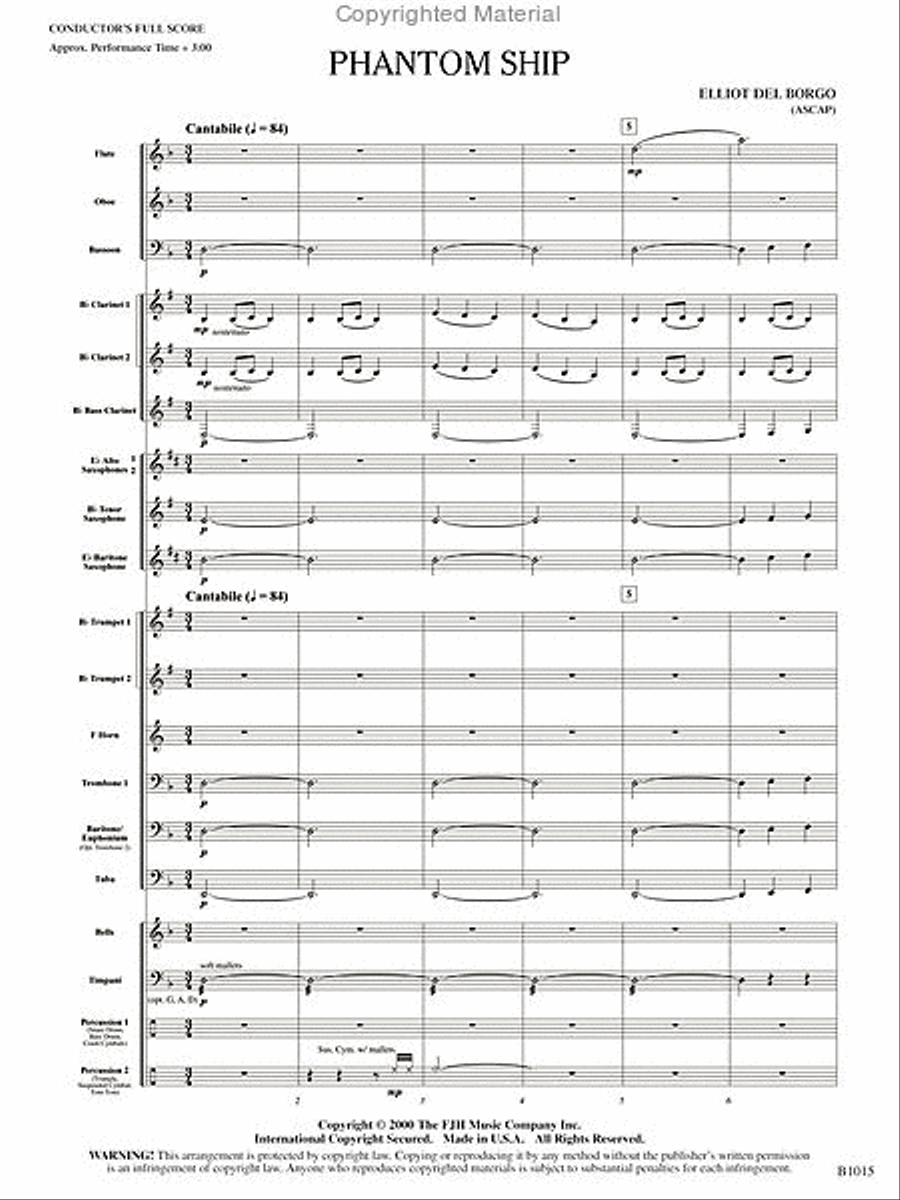 Phantom Ship Phantom Ship Concert Band scores gallery preview page 2