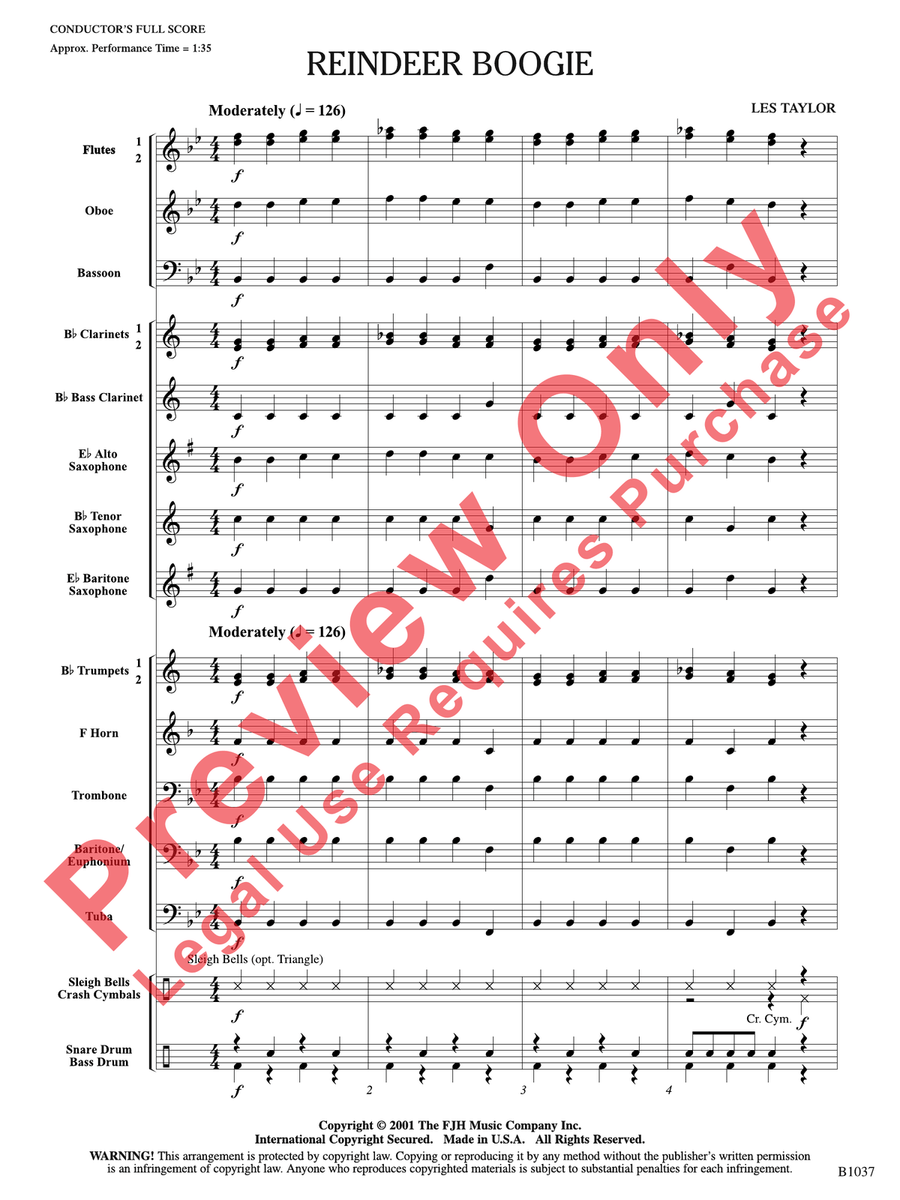 Reindeer Boogie Reindeer Boogie Concert Band scores gallery preview page 4