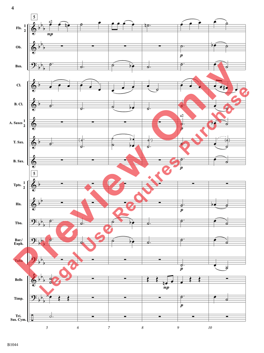 Coventry Carol Coventry Carol Concert Band scores gallery preview page 5