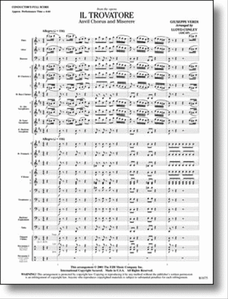 Il Trovatore Concert Band scores gallery preview page 1