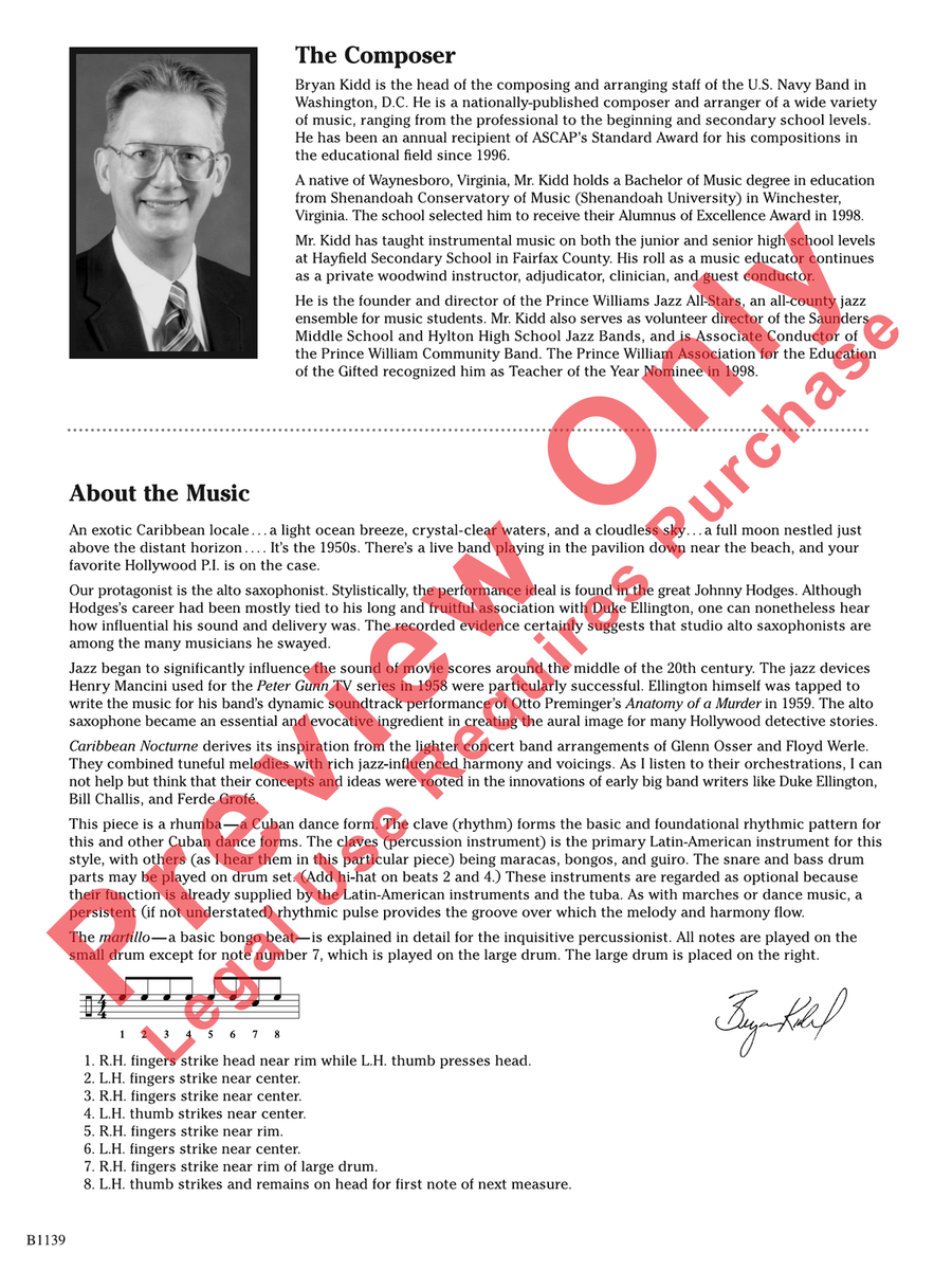 Caribbean Nocturne Caribbean Nocturne Concert Band scores gallery preview page 3