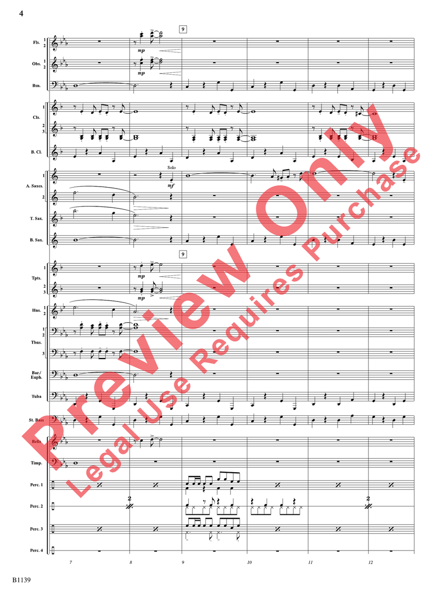 Caribbean Nocturne Caribbean Nocturne Concert Band scores gallery preview page 5