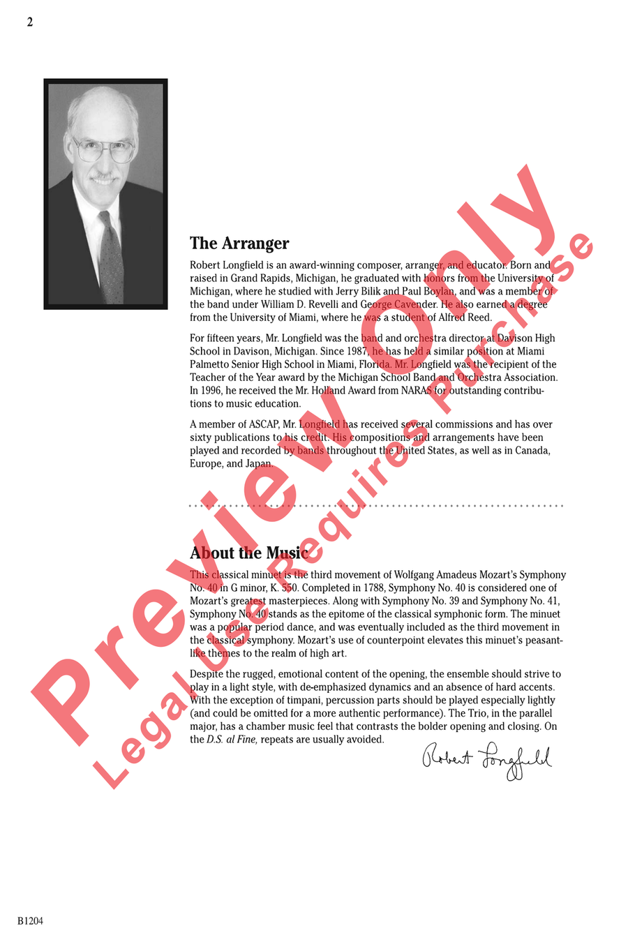 Menuetto Menuetto Concert Band scores gallery preview page 2