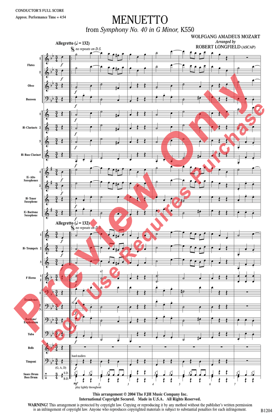 Menuetto Menuetto Concert Band scores gallery preview page 3